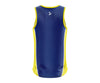 Custom Singlet Blue, White & Yellow Chevron